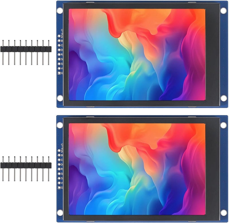 XIITIA 2pcs 3.5" SPI TFT LCD Display Module 320x480 RGB LCD Screen 3.3V ST7796 Drive SPI Interface 8pin Full Color for Arduino DIY - Image 1